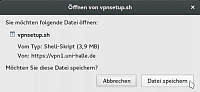 vpnsetup.sh-Speicherdialog