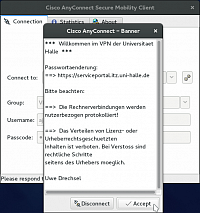 Nutzungsbedingungen im Client