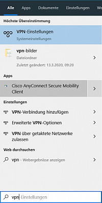 VPN-Client im Startmen